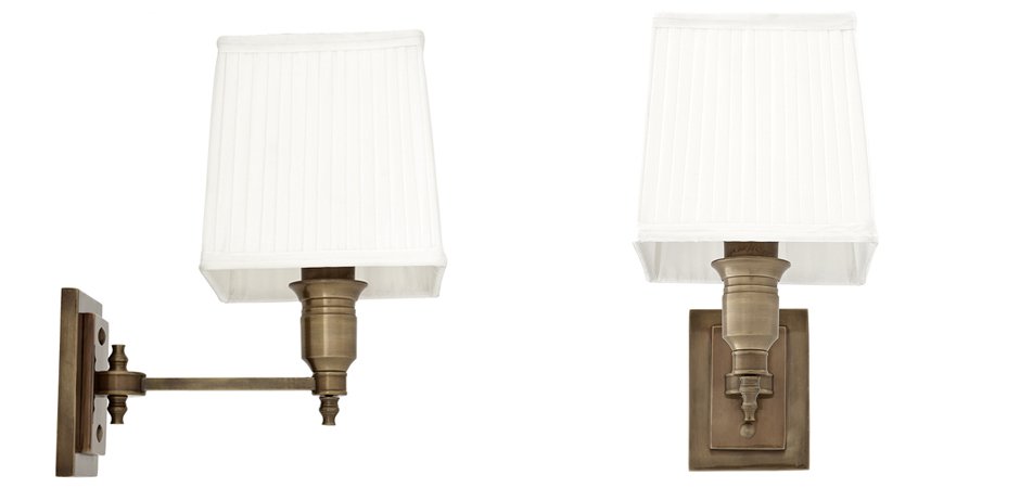 Бра Wall Lamp Lexington Single Brass+White Бра Wall Lamp Lexington Single Brass+White - Loft-Concept в Рязани