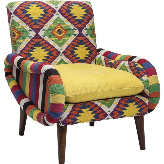 Кресло Ethnotica Kelim Chair Мульти Кресло Ethnotica Kelim Chair Мульти в Рязани | Loft Concept