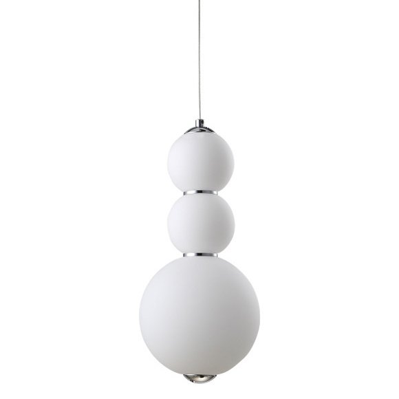 Люстра PEARLS Suspension Pendant Lamp D Белый Хром Люстра PEARLS Suspension Pendant Lamp D Белый Хром в Рязани | Loft Concept