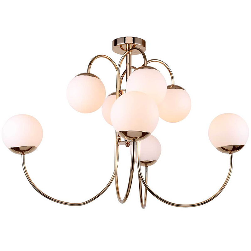 Люстра Amalthea Chandelier 8 Золотой Белый Люстра Amalthea Chandelier 8 Золотой Белый в Рязани | Loft Concept