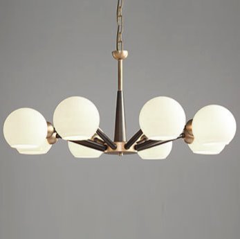 Люстра Thalia chandelier White glass Золотой Белый Черный Люстра Thalia chandelier White glass Золотой Белый Черный в Рязани | Loft Concept