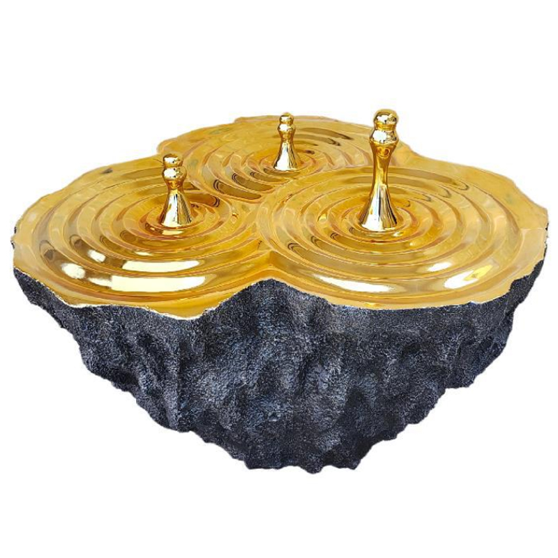 Дизайнерский Кофейный стол Golden Drops Coffee Table Глянцевое золото Черный Дизайнерский Кофейный стол Golden Drops Coffee Table Глянцевое золото Черный в Рязани | Loft Concept