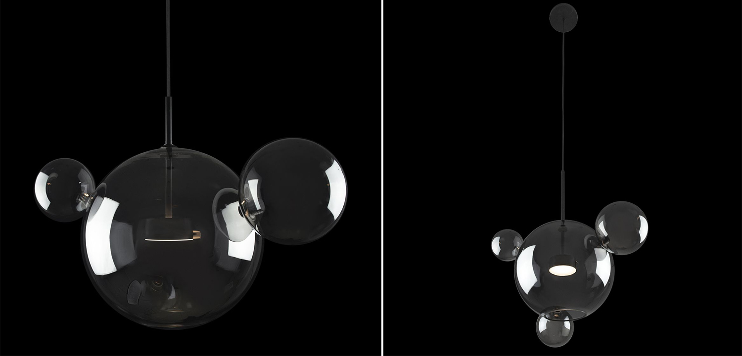 Подвесной светильник Giopato & Coombes 04 Bubble smoky - фото №1