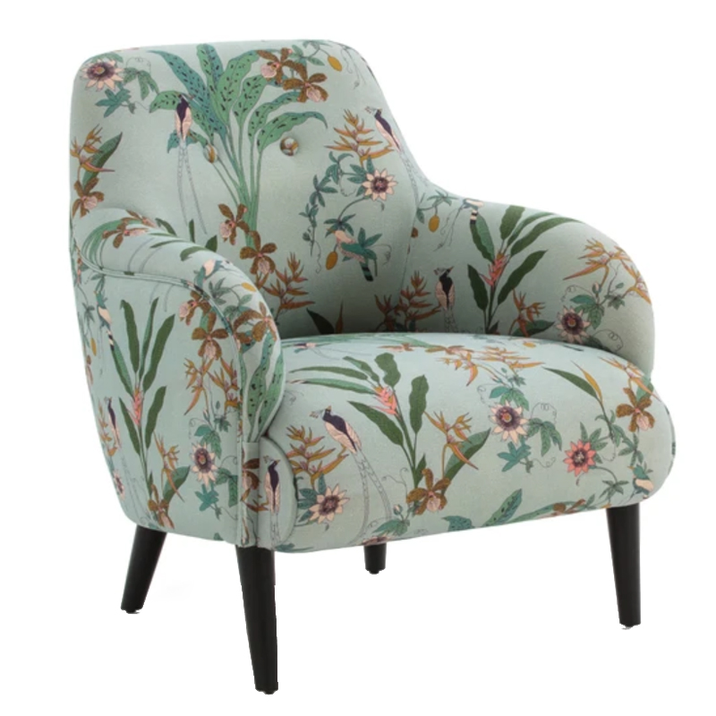 Кресло Lipstick Fauteuil melange lin Зеленый шалфей в Рязани | Loft Concept 
