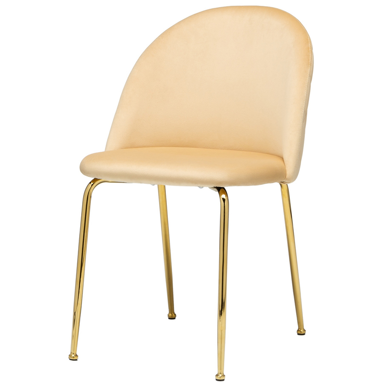 Стул Vendramin Dining Chair beige Бежевый Глянцевое золото Стул Vendramin Dining Chair beige Бежевый Глянцевое золото в Рязани | Loft Concept