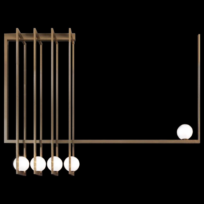 Потолочный светильник VeniceM ceiling lamp Белый Латунь Потолочный светильник VeniceM ceiling lamp Белый Латунь в Рязани | Loft Concept