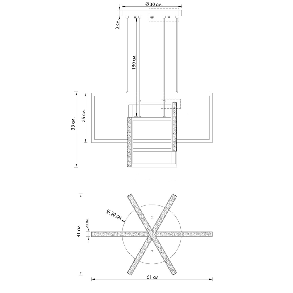 Люстра светодиодная прямоугольная LED Chandelier Rectangular Люстра светодиодная прямоугольная LED Chandelier Rectangular в Рязани