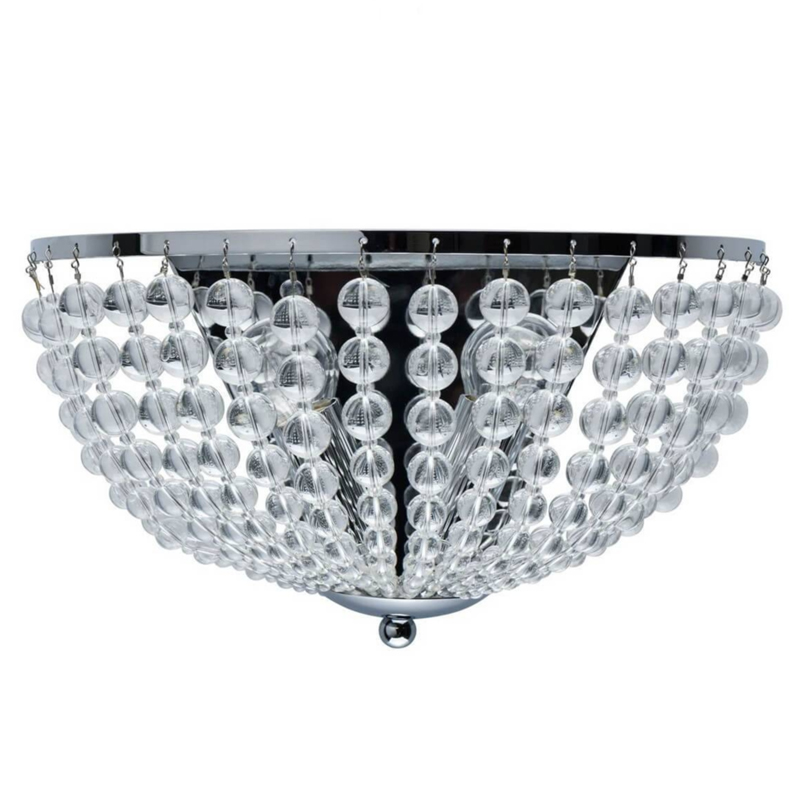 Бра Virginia Clear Beads Wall Lamp chrome Хром Прозрачное Стекло Бра Virginia Clear Beads Wall Lamp chrome Хром Прозрачное Стекло в Рязани | Loft Concept
