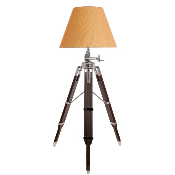 Напольная лампа Tripod Floor Lamp Бежево-серый Коричневый Напольная лампа Tripod Floor Lamp Бежево-серый Коричневый в Рязани | Loft Concept