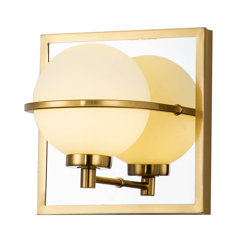 Бра Ball Reflection Wall Lamp Латунь Белый в Рязани | Loft Concept 