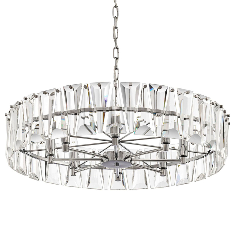 Люстра Ruby Crystal Chandelier Chrome 75 Хром Прозрачное Стекло Люстра Ruby Crystal Chandelier Chrome 75 Хром Прозрачное Стекло в Рязани | Loft Concept