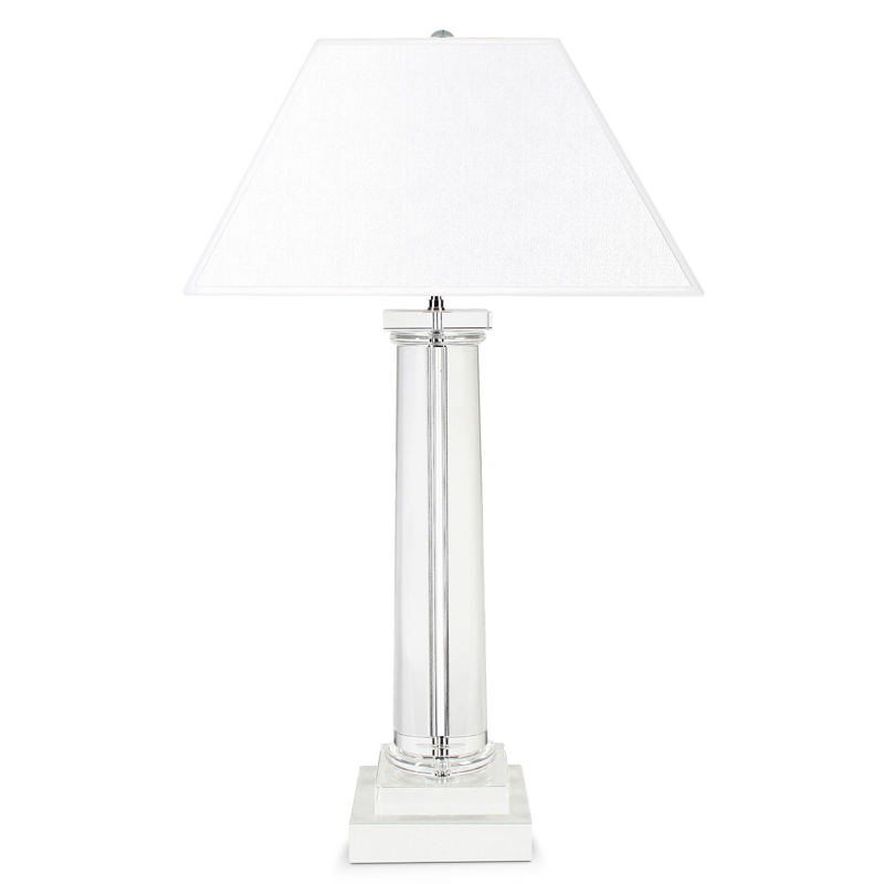 Настольная лампа Eichholtz Table Lamp Kensington Прозрачный Белый Никель Настольная лампа Eichholtz Table Lamp Kensington Прозрачный Белый Никель в Рязани | Loft Concept
