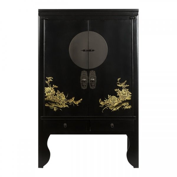 Шкаф Chinese Bird Black Черный Шкаф Chinese Bird Black Черный в Рязани | Loft Concept
