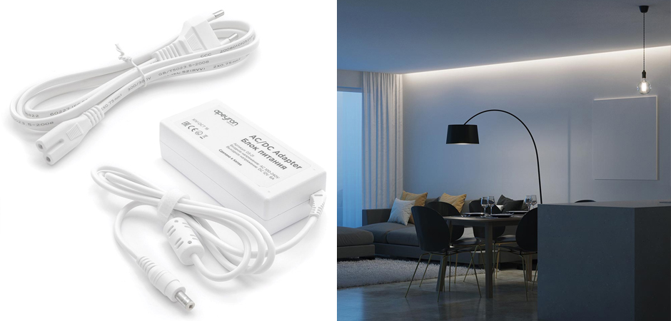 Комплект светодиодной ленты 14,4W/m 60LED/m 5050SMD холодный белый 1M Комплект светодиодной ленты 14,4W/m 60LED/m 5050SMD холодный белый 1M - Loft-Concept в Рязани