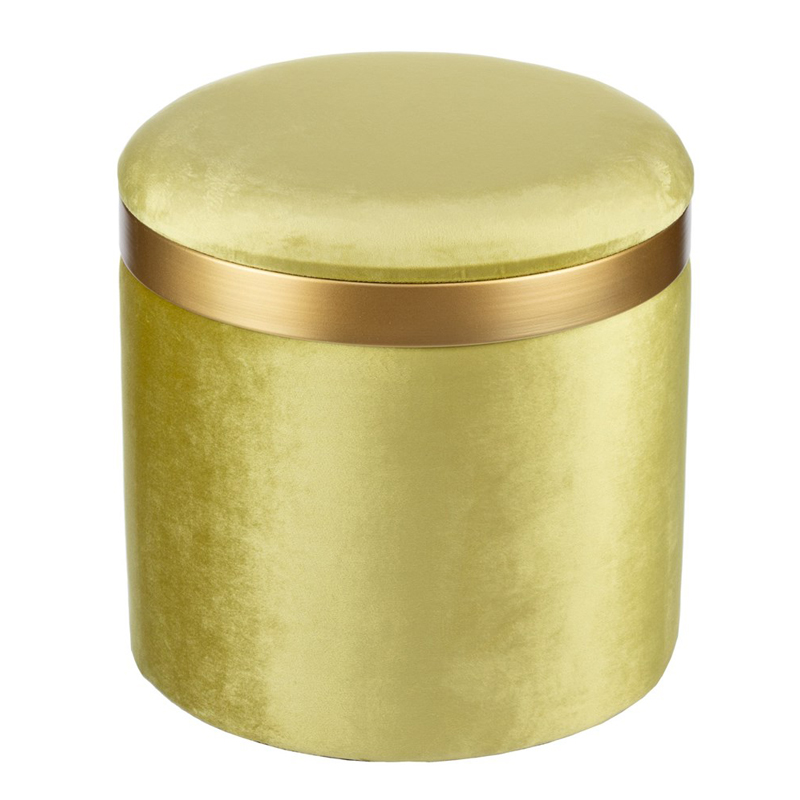 Пуф Golden Belt Pistachio фисташковый Салатовый Золотой Пуф Golden Belt Pistachio фисташковый Салатовый Золотой в Рязани | Loft Concept