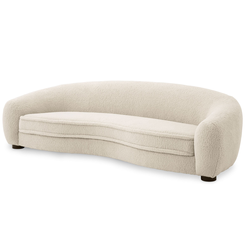 Диван Eichholtz Sofa Freud cream Кремовый Черный в Рязани | Loft Concept 