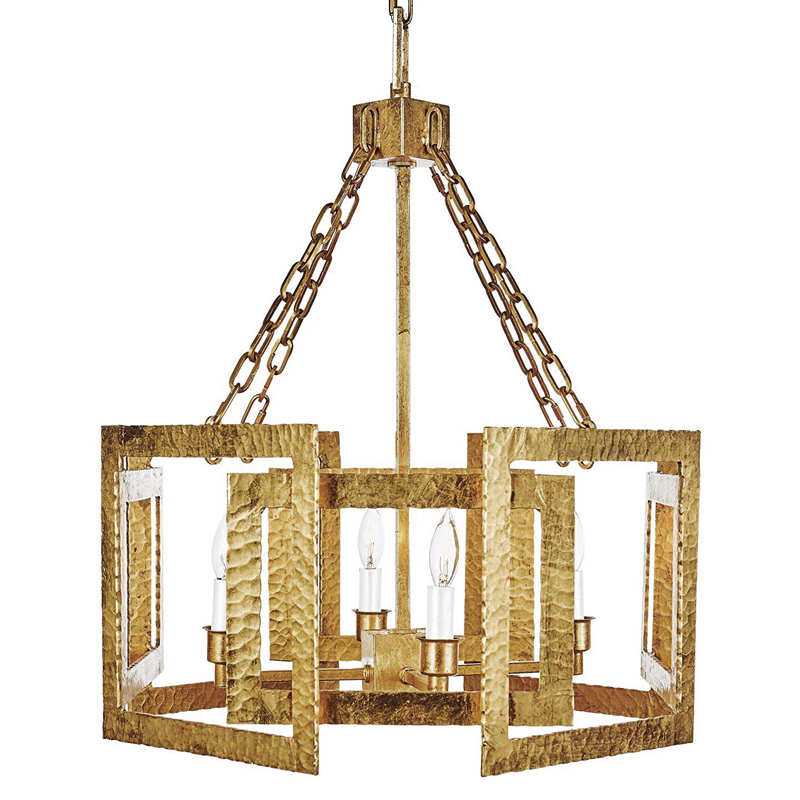 Люстра Textured Cage Pendant Lamp Gold Chandelier Золотой Люстра Textured Cage Pendant Lamp Gold Chandelier Золотой в Рязани | Loft Concept