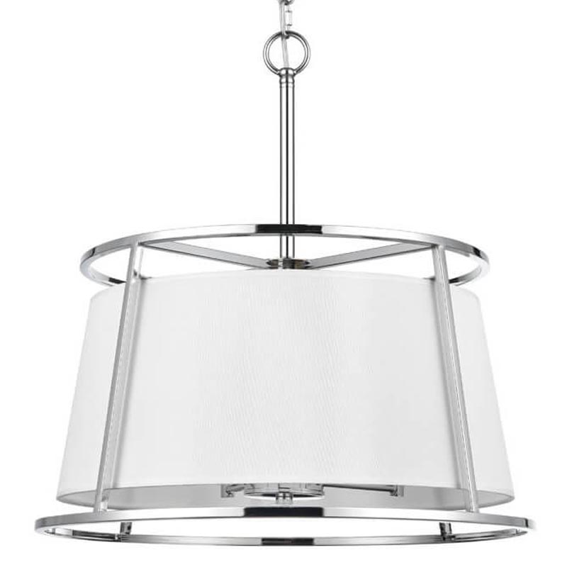 Люстра Alexis Chandelier 50 Хром Белый Люстра Alexis Chandelier 50 Хром Белый в Рязани | Loft Concept