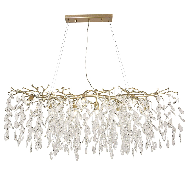 Люстра с хрустальным декором FAIRYTREE LIGHT матовое золото Прозрачный Люстра с хрустальным декором FAIRYTREE LIGHT матовое золото Прозрачный в Рязани | Loft Concept