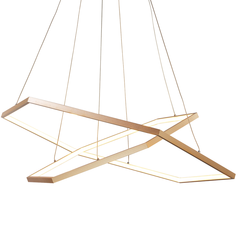 Люстра Hexagon Horizontal Double Золотой Люстра Hexagon Horizontal Double Золотой в Рязани | Loft Concept