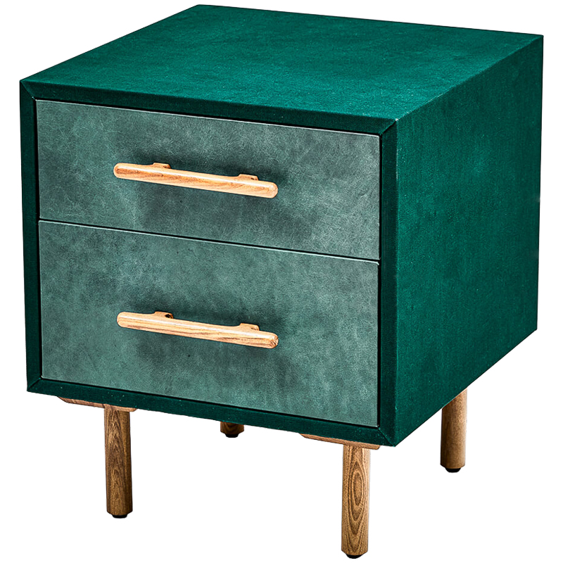 Тумба Smoky Green Nightstand Изумрудный Древесина Тумба Smoky Green Nightstand Изумрудный Древесина в Рязани | Loft Concept