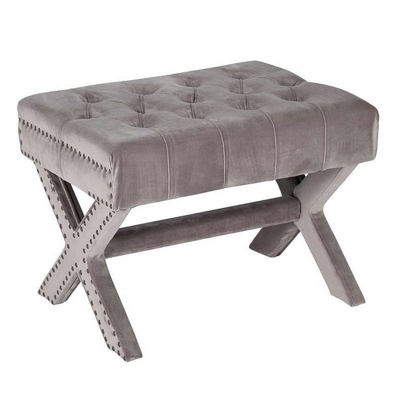 Пуф X Bench Capitone Beige Бежево-серый Пуф X Bench Capitone Beige Бежево-серый в Рязани | Loft Concept