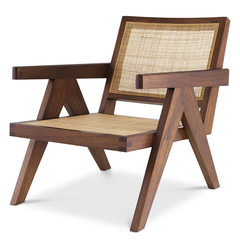 Кресло Eichholtz Chair Aristide brown Коричневый Бежевый Кресло Eichholtz Chair Aristide brown Коричневый Бежевый в Рязани | Loft Concept