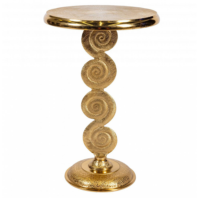 Кофейный стол из металла с круглой столешницей Table Gold Metal Золотой Кофейный стол из металла с круглой столешницей Table Gold Metal Золотой в Рязани | Loft Concept