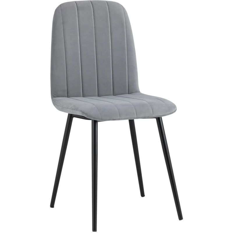Стул Easy Chair Велюр Серый цвет Серый Черный Стул Easy Chair Велюр Серый цвет Серый Черный в Рязани | Loft Concept