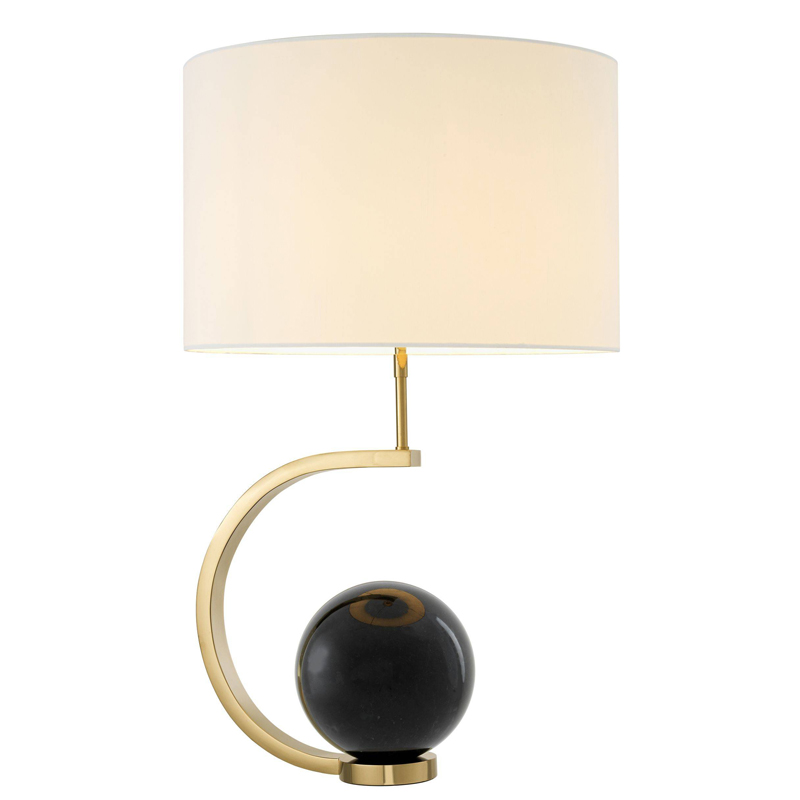 Настольная лампа Eichholtz Table Lamp Luigi Black marble Белый Глянцевое золото Черный Мрамор Nero Настольная лампа Eichholtz Table Lamp Luigi Black marble Белый Глянцевое золото Черный Мрамор Nero в Рязани | Loft Concept
