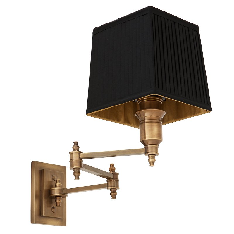 Бра Wall Lamp Lexington Swing Brass+Black Латунь Античная полированная Черный Бра Wall Lamp Lexington Swing Brass+Black Латунь Античная полированная Черный в Рязани | Loft Concept
