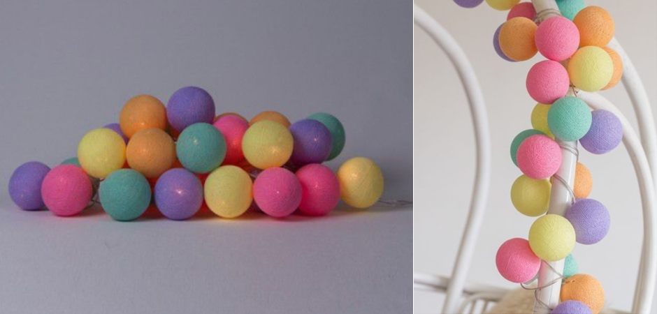 Гирлянда хлопковые фонарики Сotton Ball Ice Cream - Loft-Concept в Рязани