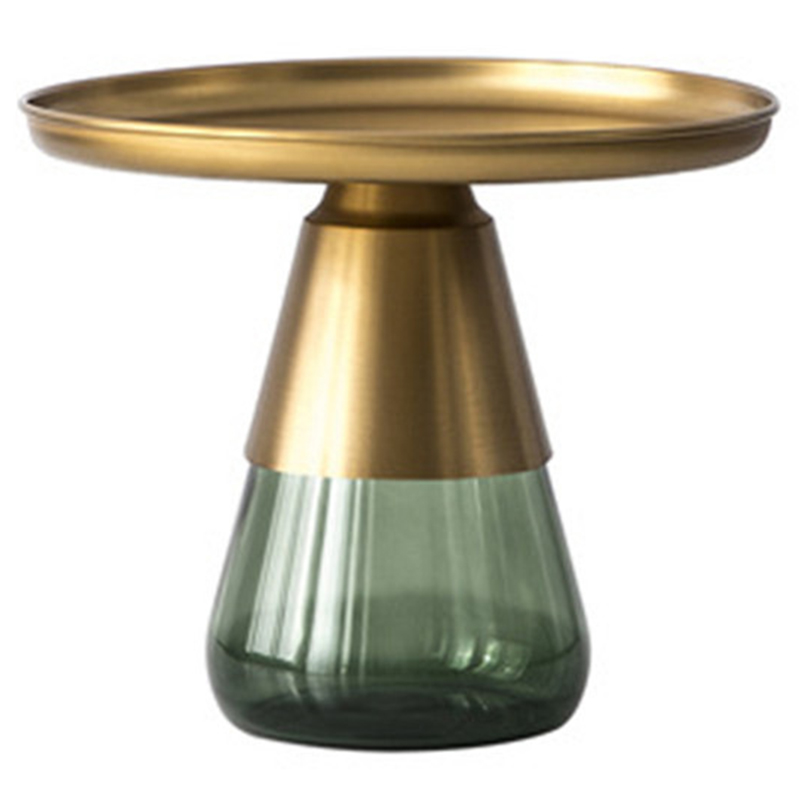 Круглый приставной стол Classico Round Green Side Table High Зеленый Латунь Круглый приставной стол Classico Round Green Side Table High Зеленый Латунь в Рязани | Loft Concept
