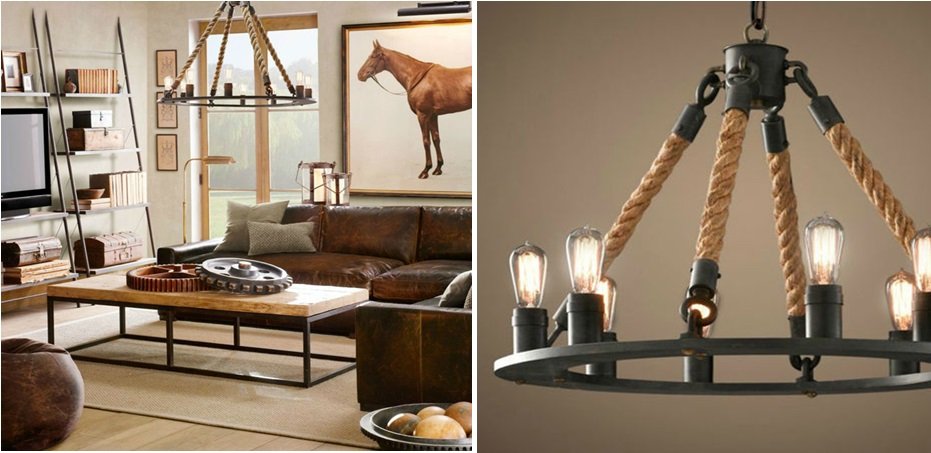 Люстра Loft Old Castle Rope Chandelier Люстра Loft Old Castle Rope Chandelier - Loft-Concept в Рязани