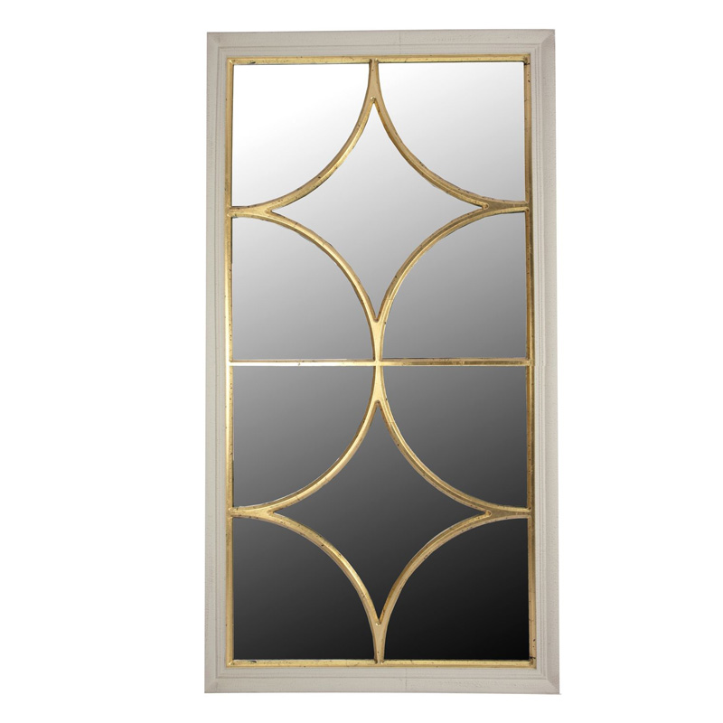 Зеркало Ferrand Mirror Window Белый Золотой в Рязани | Loft Concept 