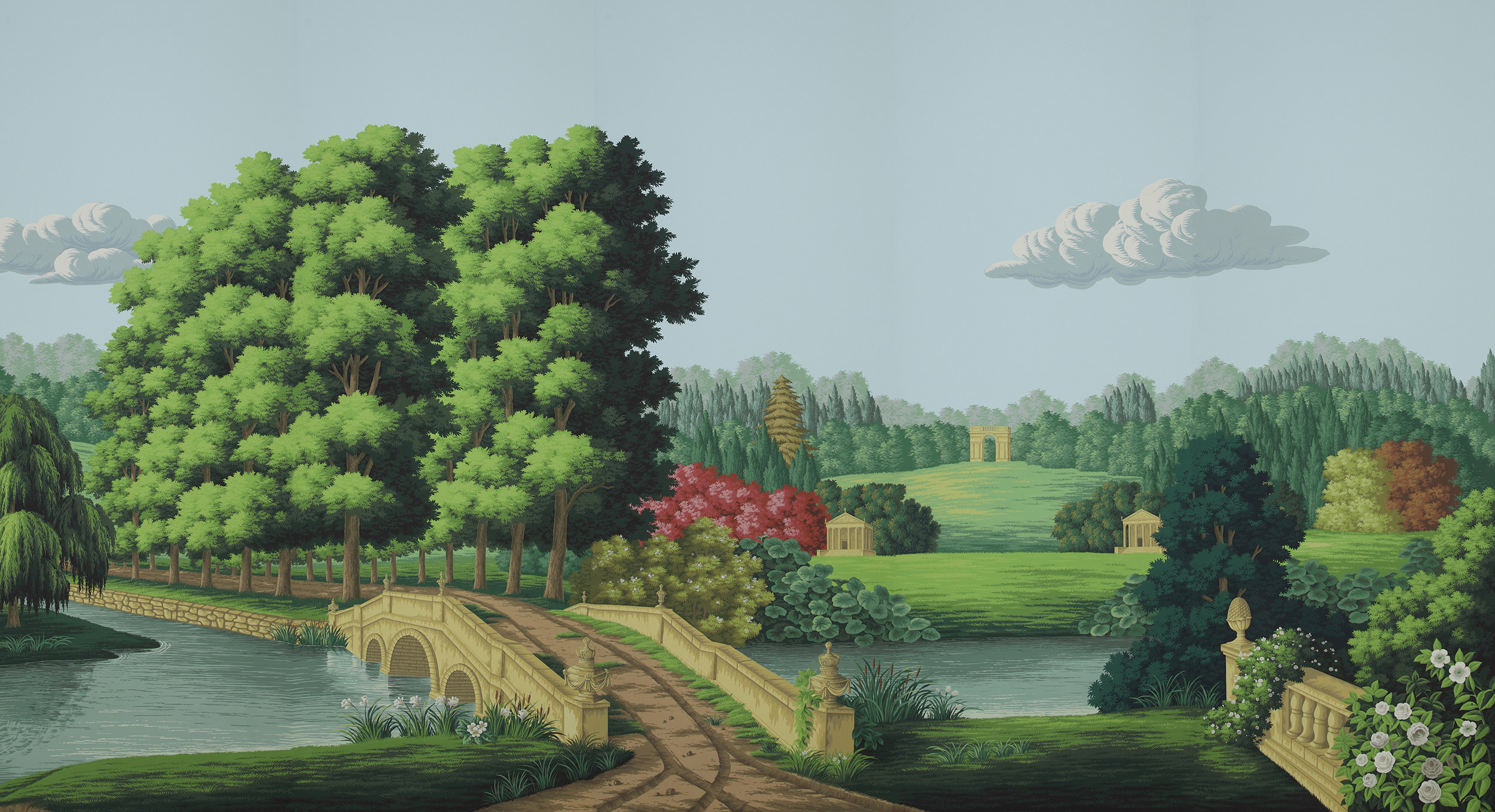 Обои ручная роспись English Landscape Gainsborough on scenic paper Обои ручная роспись English Landscape Gainsborough on scenic paper - постер Loft-Concept в Рязани