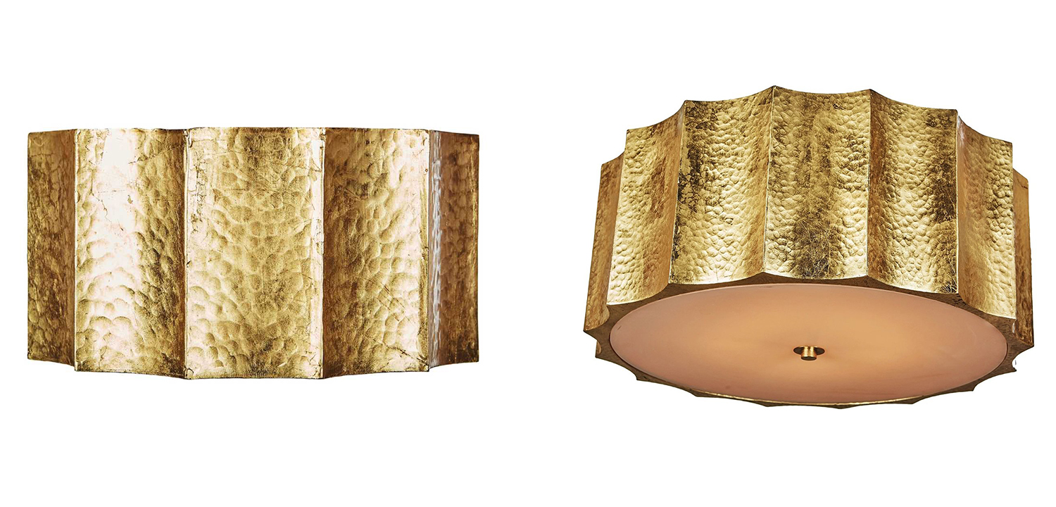 Потолочный светильник Grooved Gold Drum - фото