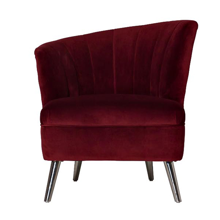 Кресло Moore Armchair Бургундский красный Нержавеющая сталь Кресло Moore Armchair Бургундский красный Нержавеющая сталь в Рязани | Loft Concept