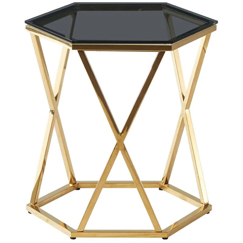 Столик кофейный Ormando Collection Gold №2 Глянцевое золото Стекло Смок Столик кофейный Ormando Collection Gold №2 Глянцевое золото Стекло Смок в Рязани | Loft Concept