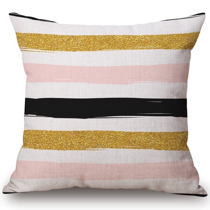 Декоративная подушка Pink & Black & Gold Декоративная подушка Pink & Black & Gold в Рязани | Loft Concept