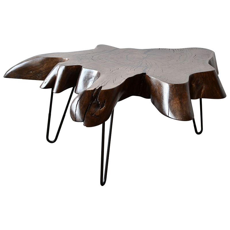 Кофейный стол Tallulah Industrial Metal Rust Coffee Table Коричневый Черный Кофейный стол Tallulah Industrial Metal Rust Coffee Table Коричневый Черный в Рязани | Loft Concept