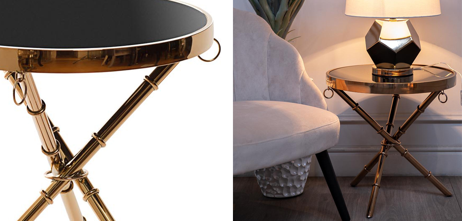 Стол Metal Bamboo Table pink gold Стол Metal Bamboo Table pink gold - Loft-Concept в Рязани
