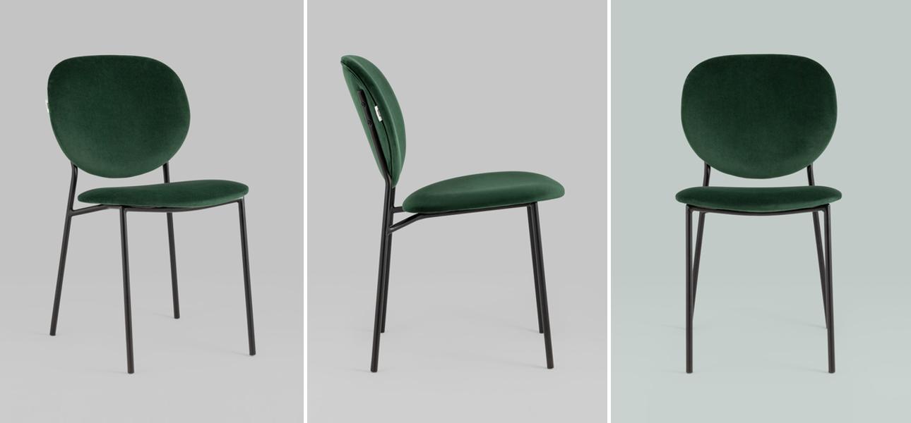 Стул Stanley Chair Зеленый Велюр - фото