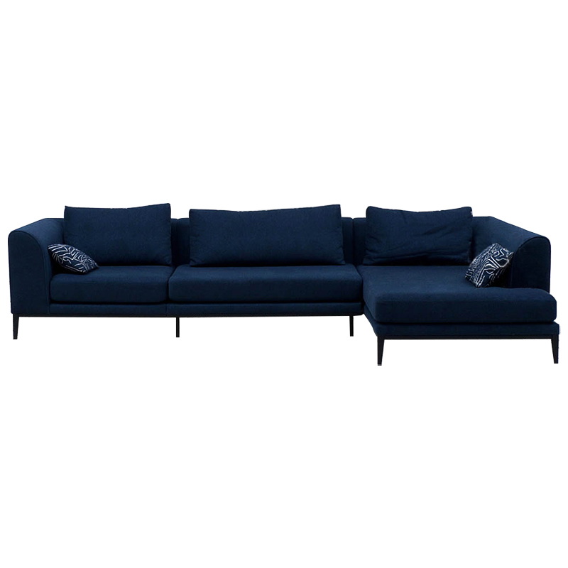 Угловой диван Ferguson Deep Blue Sofa Темно-синий Угловой диван Ferguson Deep Blue Sofa Темно-синий в Рязани | Loft Concept