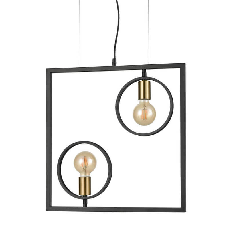 Люстра Loft Rings Ligh 2 Черный Золотой Люстра Loft Rings Ligh 2 Черный Золотой в Рязани | Loft Concept