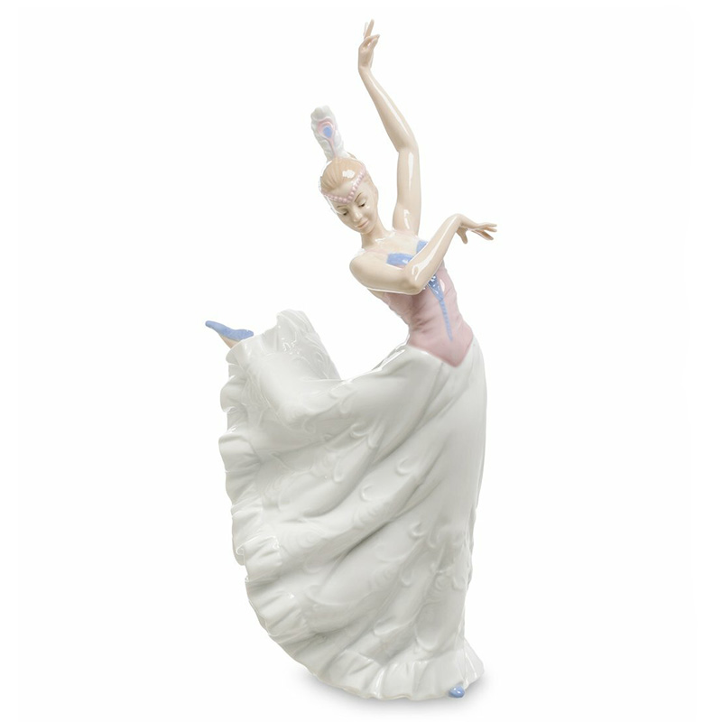 Статуэтка фарфоровая Танцовщица Charming Statuette Белый Розовый Серо-голубой Бежевый в Рязани | Loft Concept 