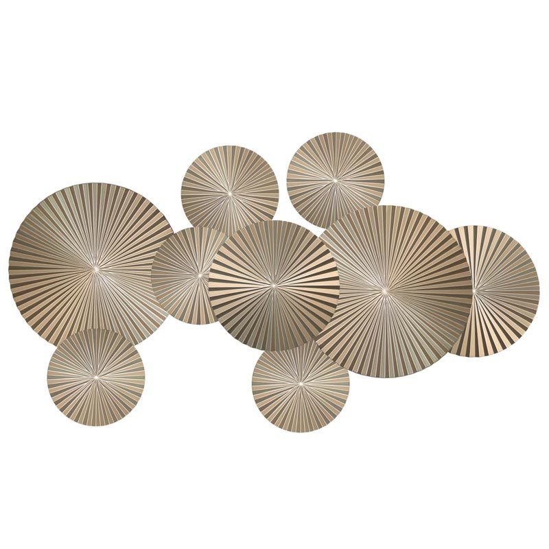 Арт-объект Apollo Champagne Wall Plaque Disc 9 Золотой Шампань в Рязани | Loft Concept 