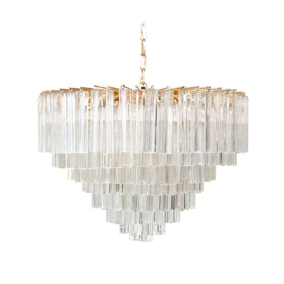 Люстра Chandelier Odeon Глянцевое золото Прозрачное Стекло Люстра Chandelier Odeon Глянцевое золото Прозрачное Стекло в Рязани | Loft Concept