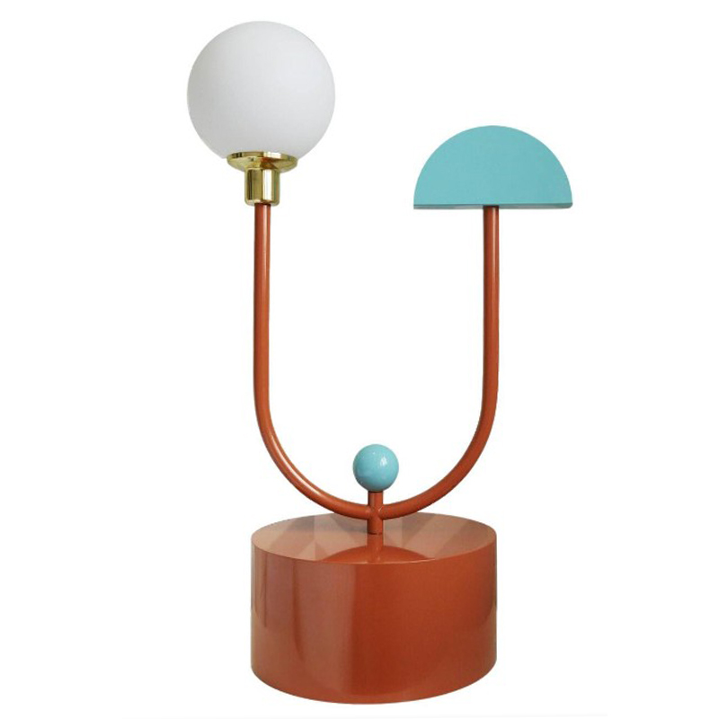 Дизайнерская Настольная Лампа Space Table Lamp by Dovain Studio Белый Коричневый Бирюзовый Дизайнерская Настольная Лампа Space Table Lamp by Dovain Studio Белый Коричневый Бирюзовый в Рязани | Loft Concept