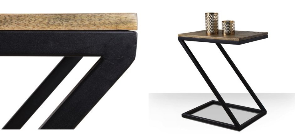 Приставной стол Industrial Rust Z Table Приставной стол Industrial Rust Z Table - Loft-Concept в Рязани